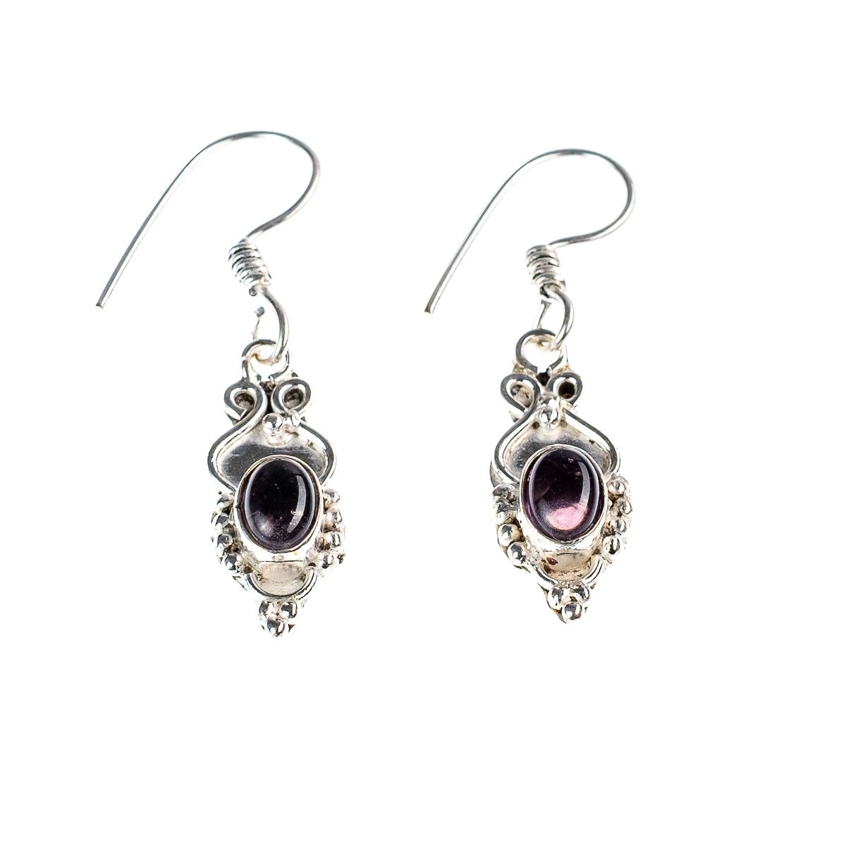 German silver earrings Putrim - Amethyst India