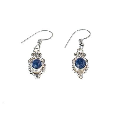 German silver earrings Putrim - Lapis lazuli
