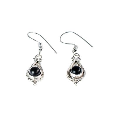 German silver earrings Zalikim - Onyx