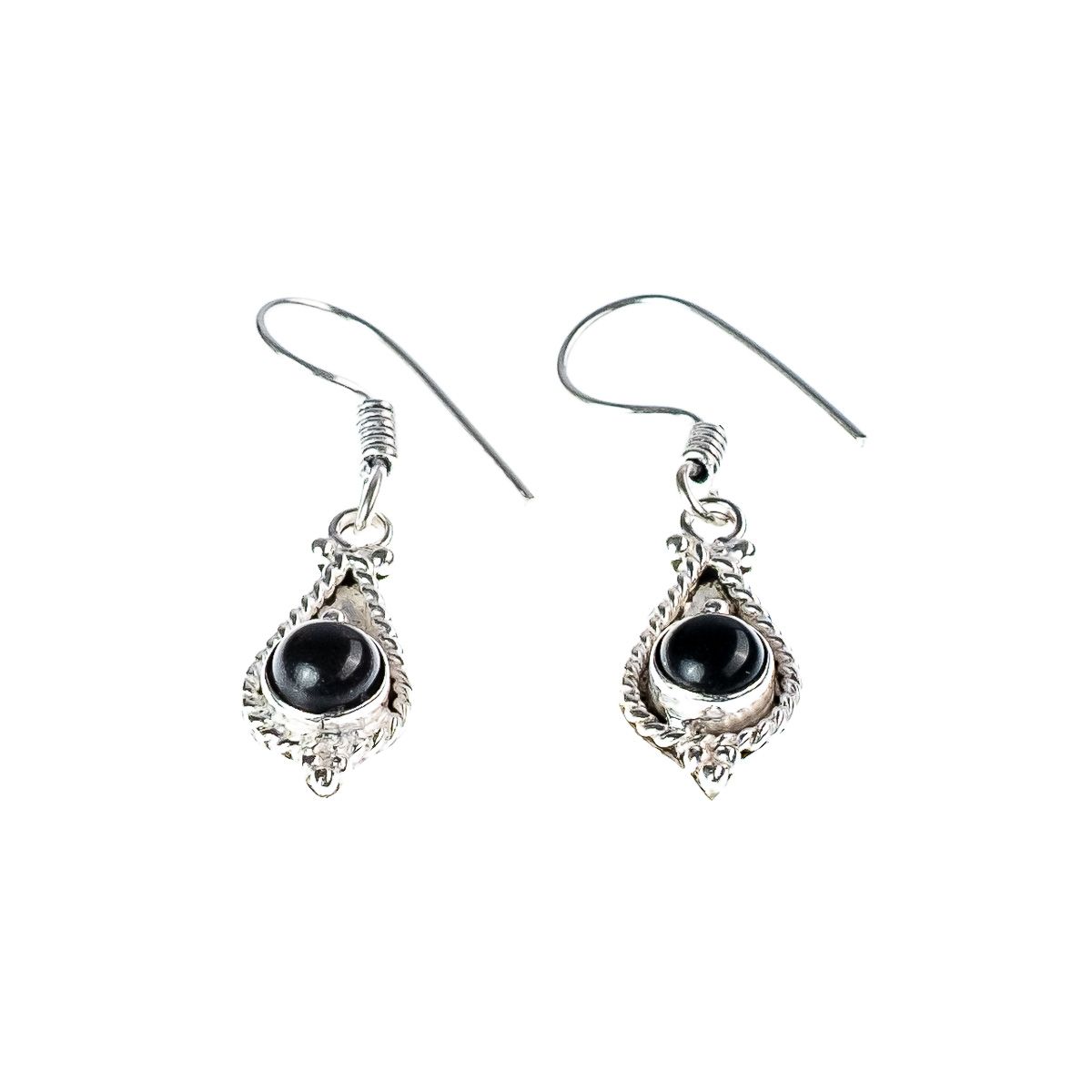 German silver earrings Zalikim - Onyx India