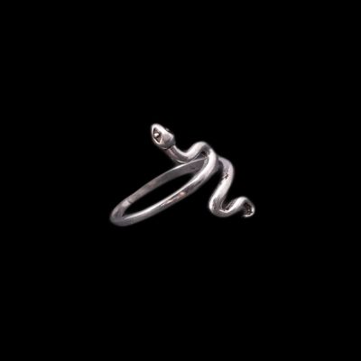 German silver ring Grass Snake 2