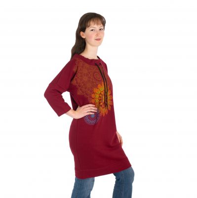 Sweatshirt dress Alisha Burgundy Nepal
