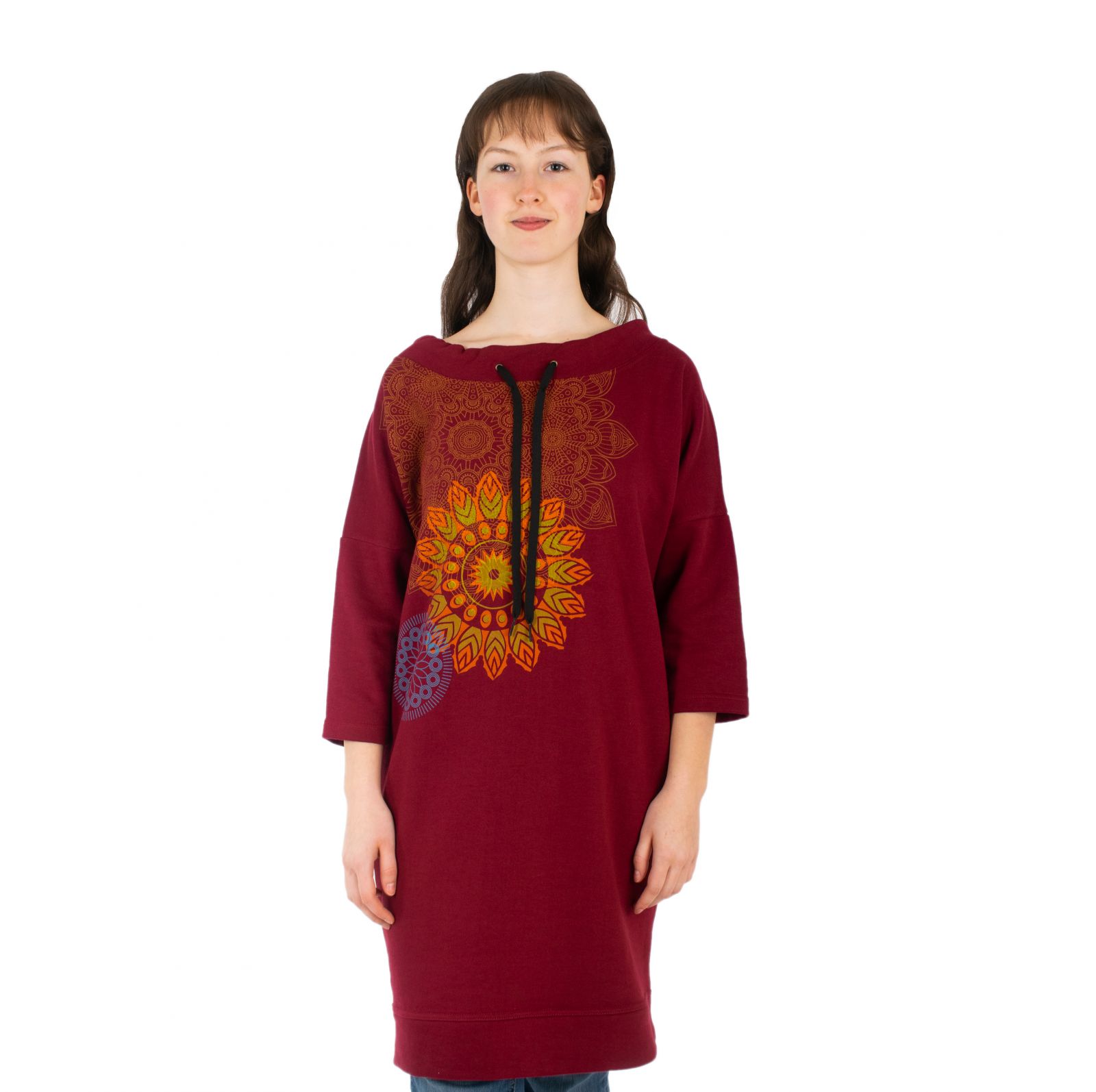 Sweatshirt dress Alisha Burgundy Nepal