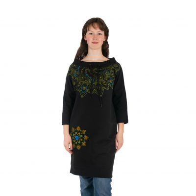 Sweatshirt dress with mandalas Alisha Black | S/M, L/XL, XXL/XXXL