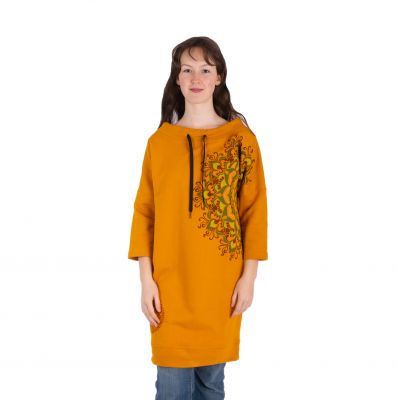 Sweatshirt dress with mandalas Alisha Mustard Yellow | S/M, L/XL, XXL/XXXL