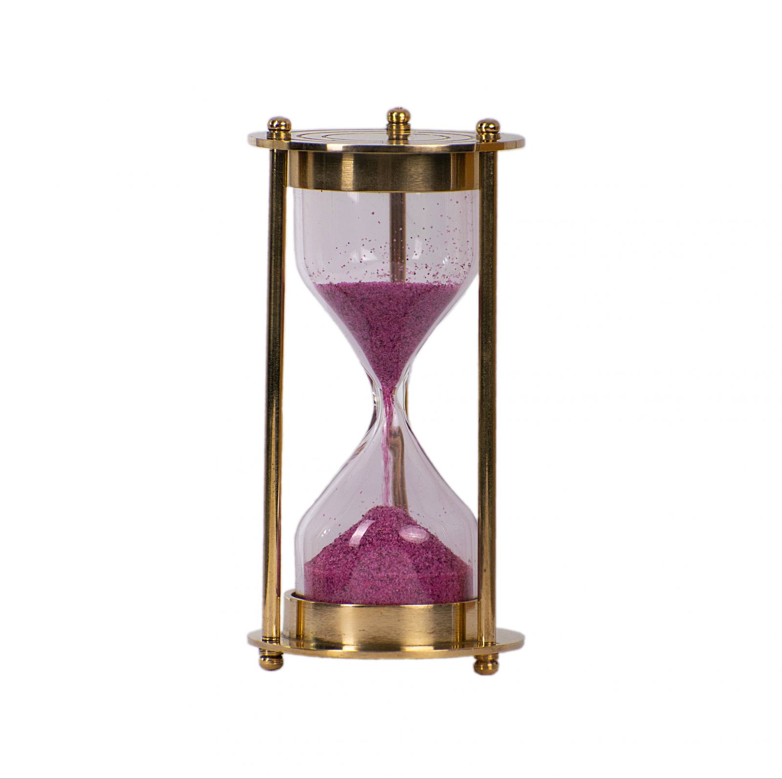Decorative hourglass (1 minute) – pink sand India
