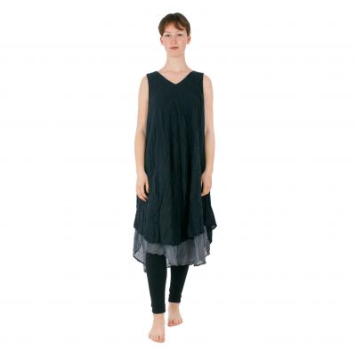 Single-colour summer dress Dahlia Black | UNI