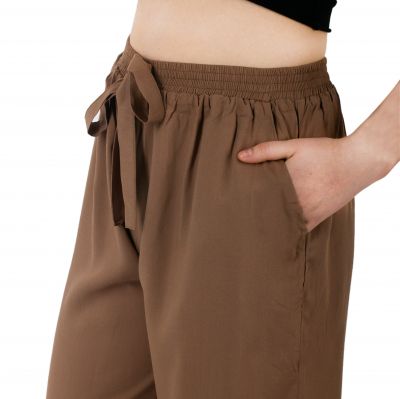 Single-colour trousers Sarai Cinnamon brown Thailand