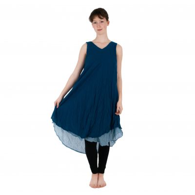 Single-colour summer dress Dahlia Blue | UNI