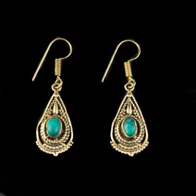 Brass earrings Jenya Tyrkenite