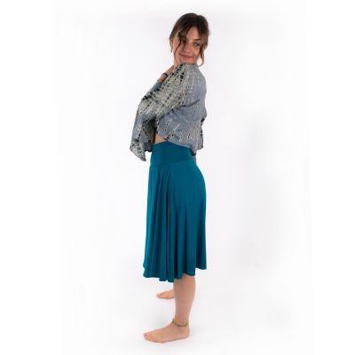 Single-colour midi skirt Irsia Petrol Blue Thailand