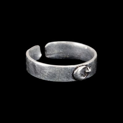 German silver toe ring Arabic Half Moon 2