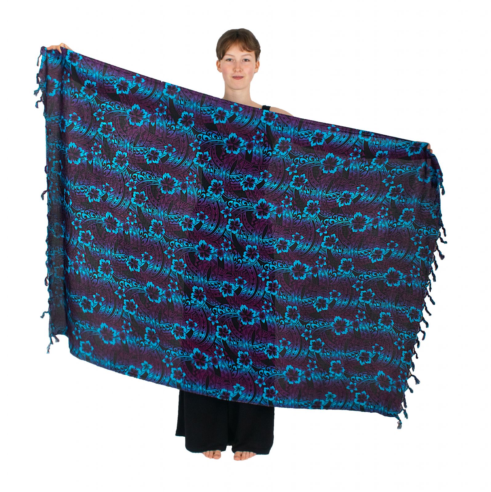 Sarong / pareo / beach scarf Sibyl – blue-purple Thailand
