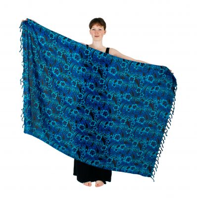 Sarong / pareo / beach scarf Sibyl – blue Thailand