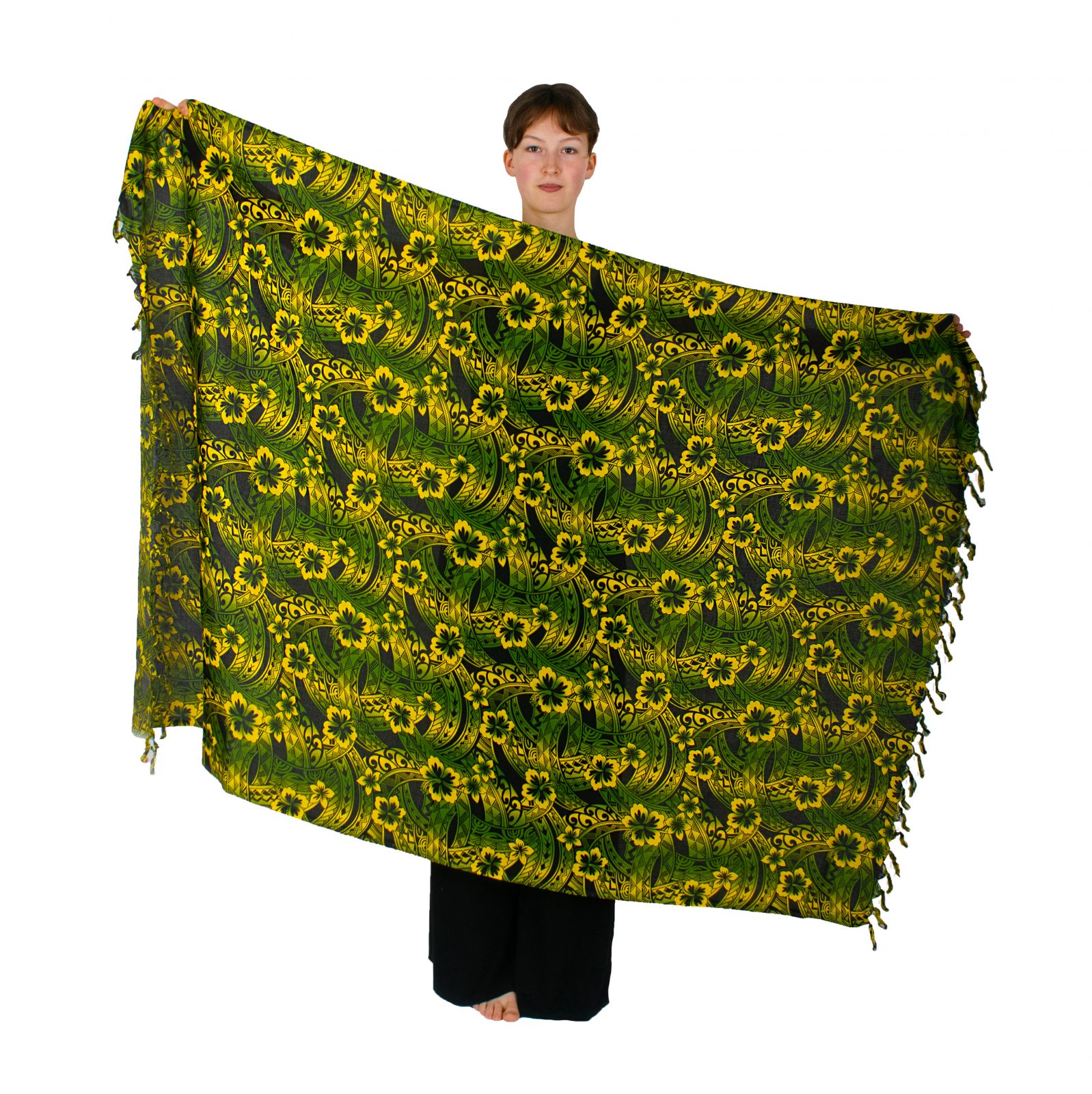 Sarong / pareo / beach scarf Sibyl – green Thailand