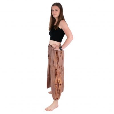 Tie-dye trouser skirt Yana Greyish-Brown Thailand