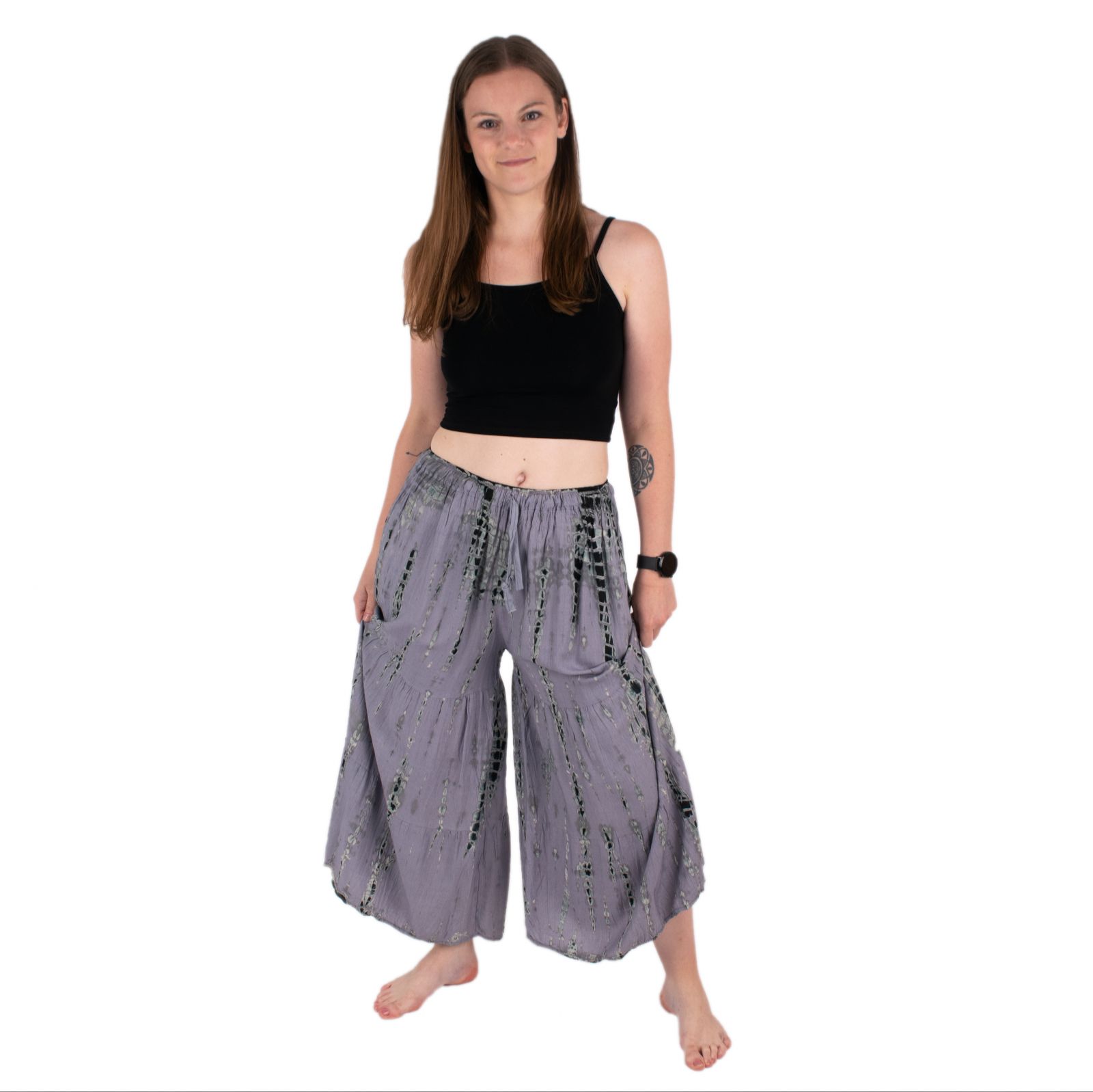 Tie-dye trouser skirt Yana Light Grey Thailand