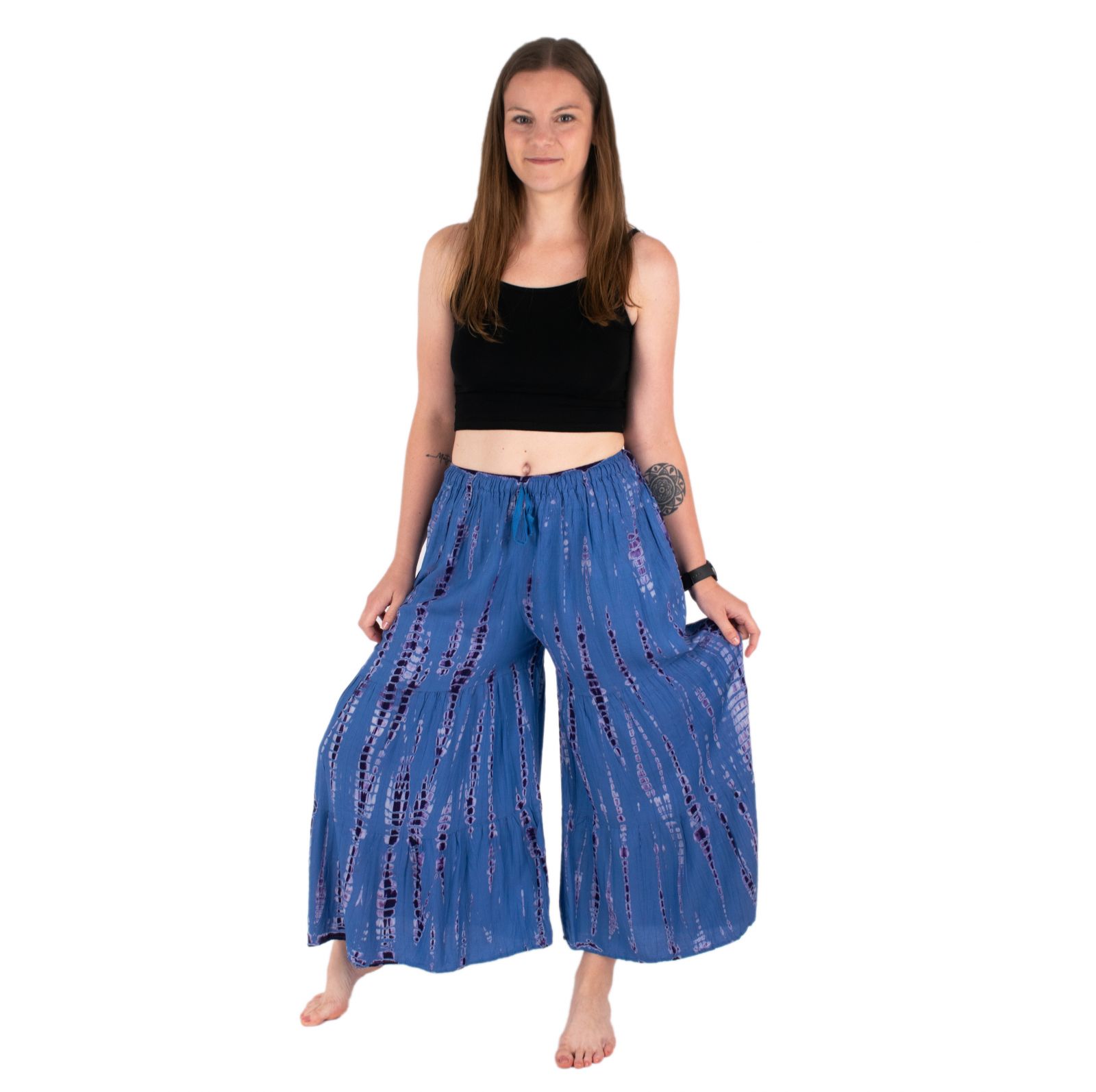 Tie-dye trouser skirt Yana Purple-Blue Thailand
