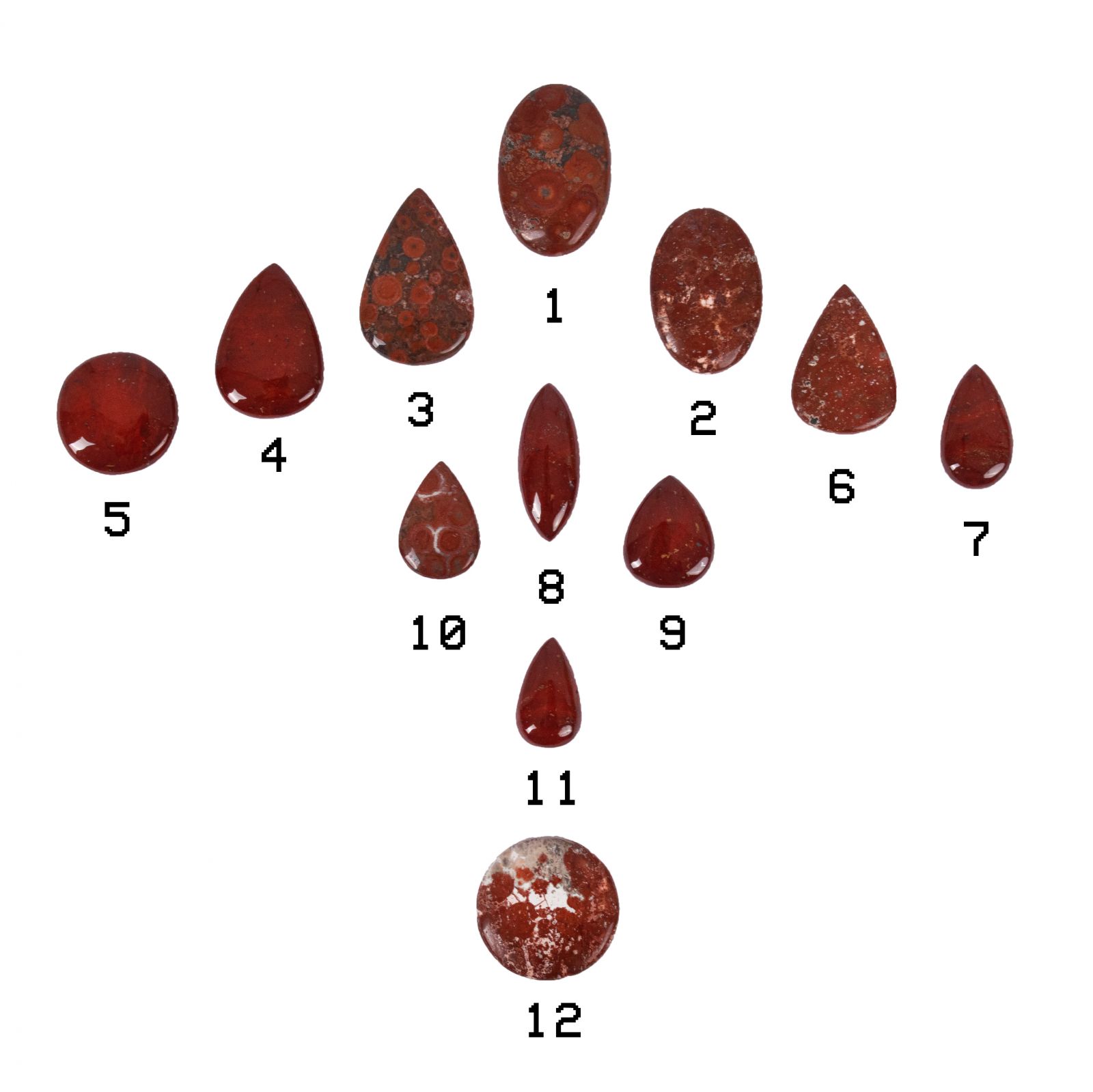 Polished semiprecious stone – Brecciated Jasper India