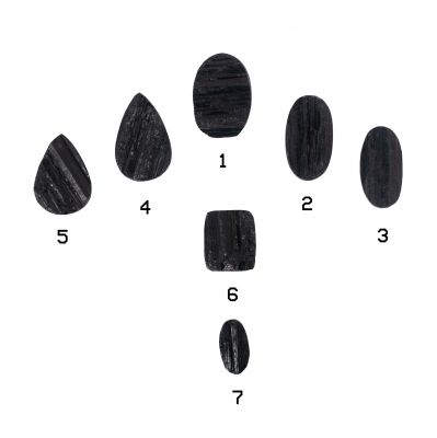 Polished semiprecious stone - Tourmaline | 1, 2, 3, 5, 6, 7
