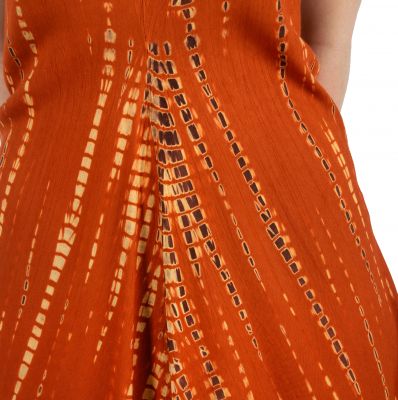 Long tie-dye dress Tripta Orange Thailand
