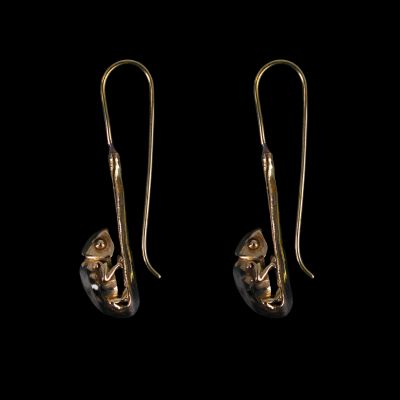 Brass earrings Chameleons 1