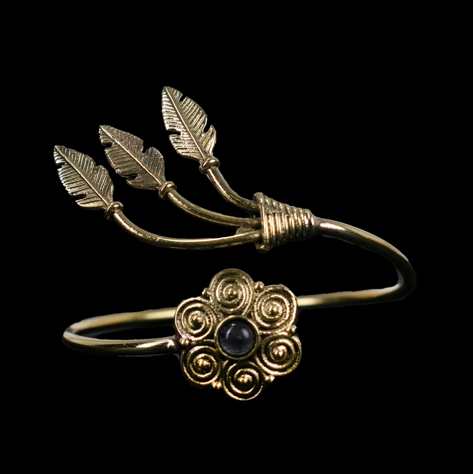 Brass bracelet Adoette Amethyst India