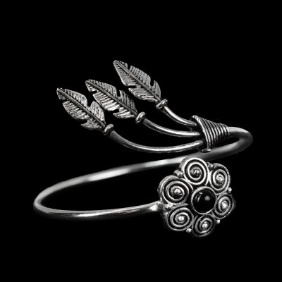 German silver bracelet Adoette Black Onyxv 2 India