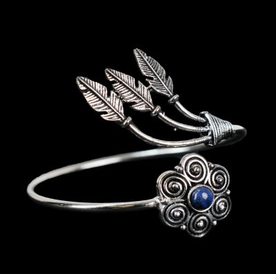 German silver bracelet Adoette Lapis lazuli 2 India