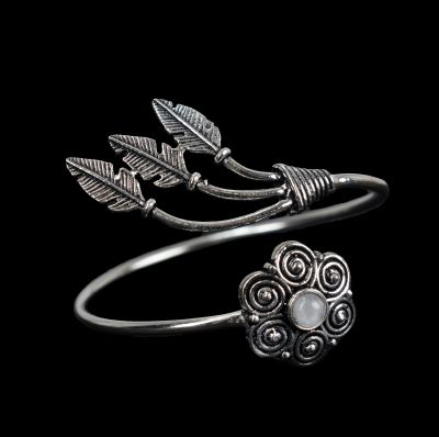 German silver bracelet Adoette Moon Stone 2 India