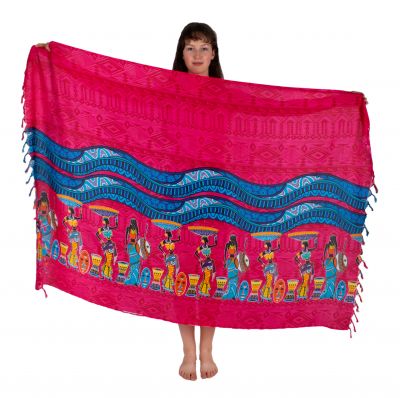 Sarong / pareo / beach scarf African Women Pink