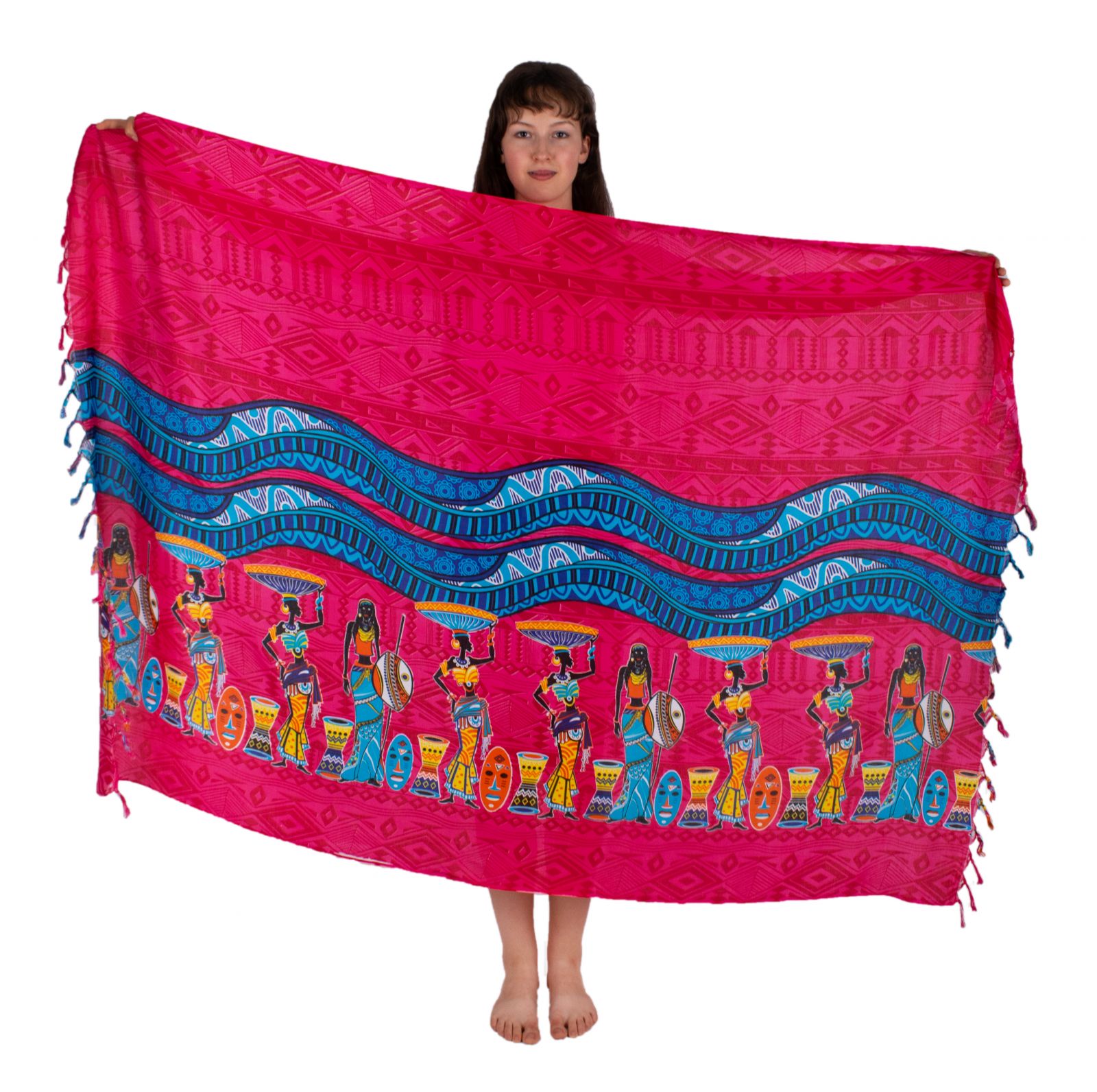 Sarong / pareo / beach scarf African Women Pink Thailand