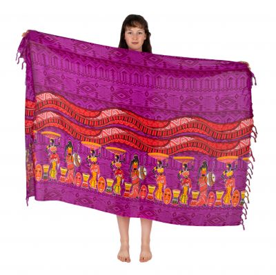 Sarong / pareo / beach scarf African Women Purple