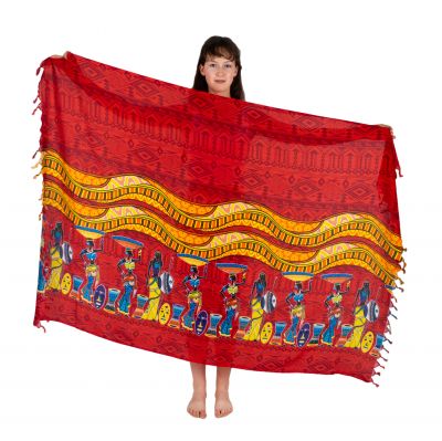 Sarong / pareo / beach scarf African Women Red