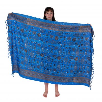 Sarong / pareo / beach scarf Visgraat Blue