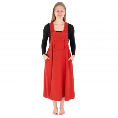 Dungaree / apron cotton dress Jayleen Red | S/M, L/XL, XXL