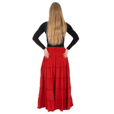Long ethnic / hippie skirt Bhintuna Red Nepal