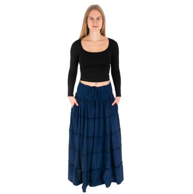 Long ethnic / hippie skirt Bhintuna Dark Blue Nepal