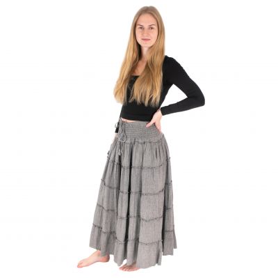 Long ethnic / hippie skirt Bhintuna Grey Nepal
