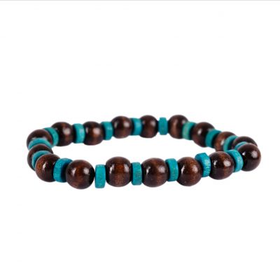 Bead bracelet Bebola Black-Brown-Blue