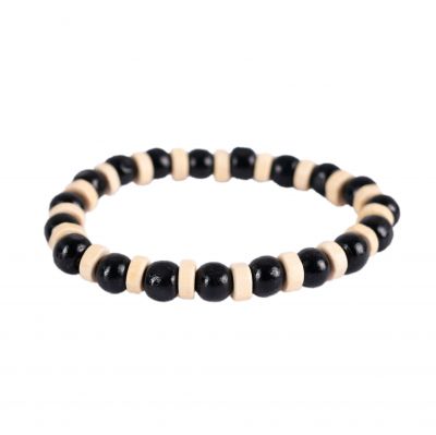 Bead bracelet Bebola Black-White