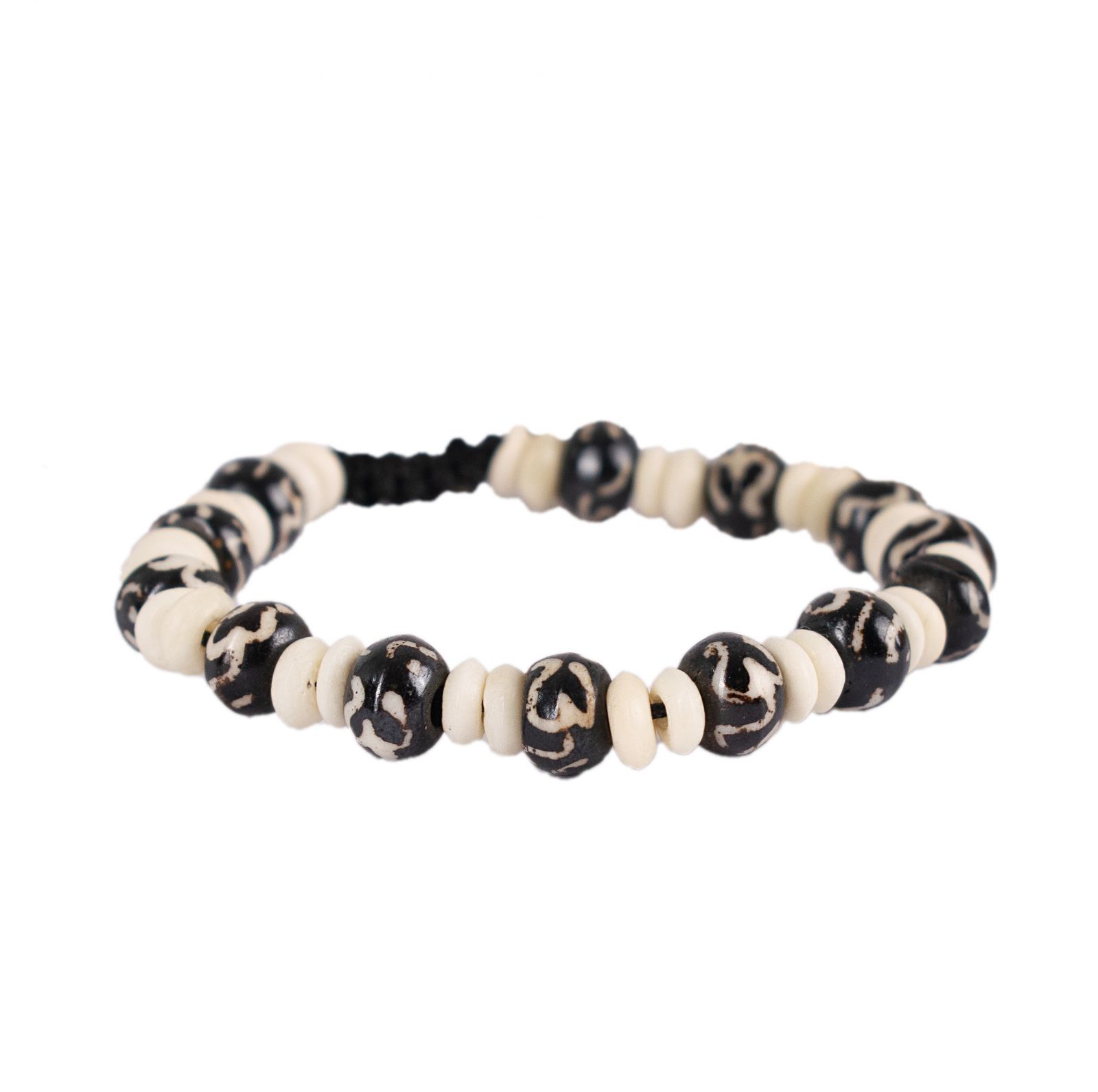 Bone bracelet Lucky beads - Om Nepal