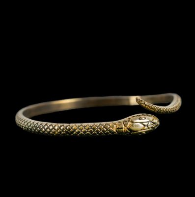 Ethnic brass bracelet Snake 3 India