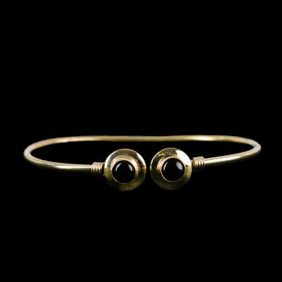 Brass bracelet Naimala Black Onyx
