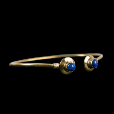 Brass bracelet Naimala Lapis Lazuli India