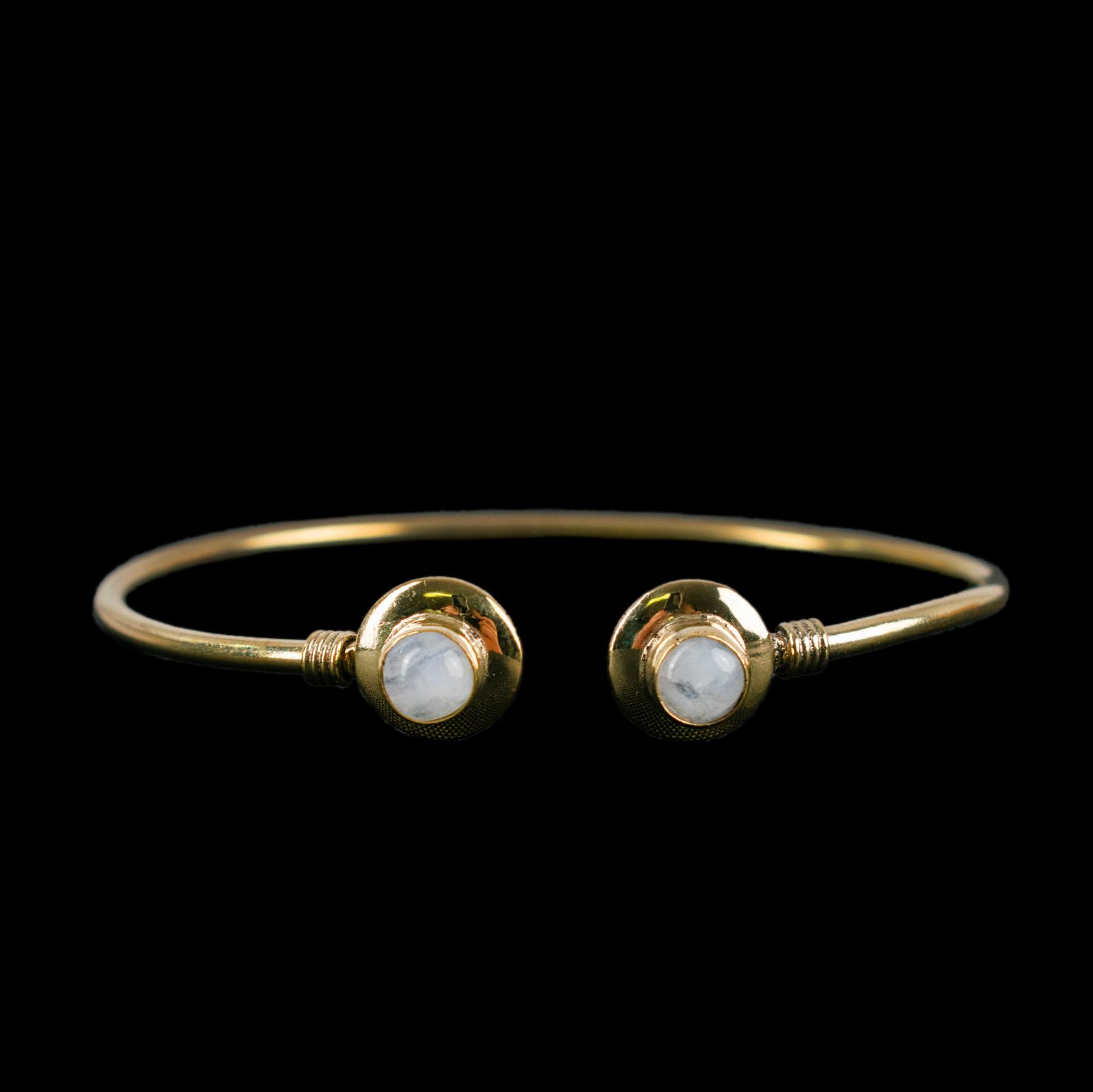 Brass bracelet Naimala Moon stone India