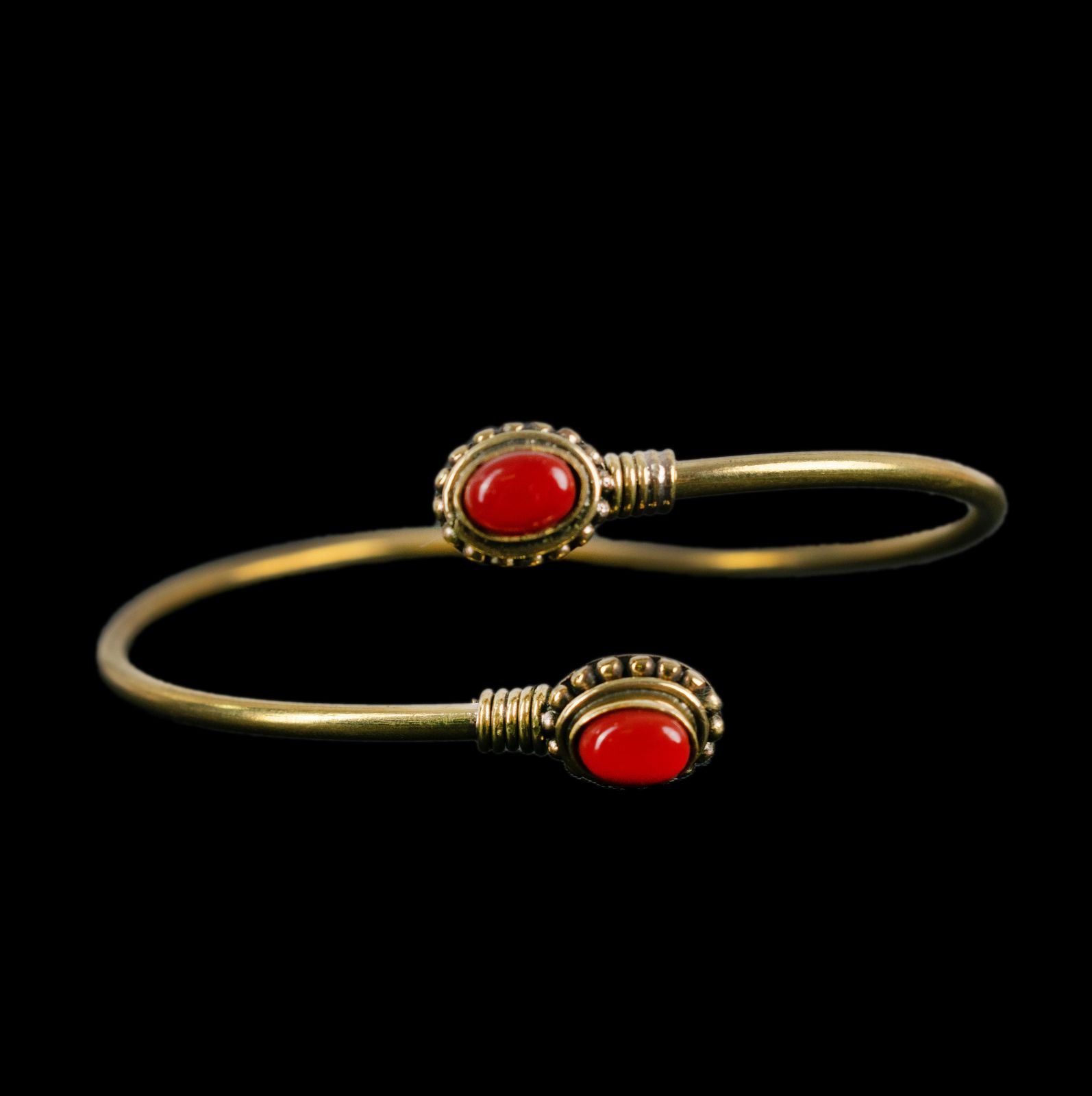 Brass bracelet Rania Cornelian India