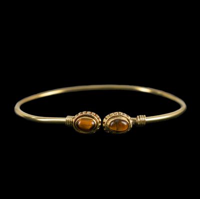 Brass bracelet Rania Tiger Eye