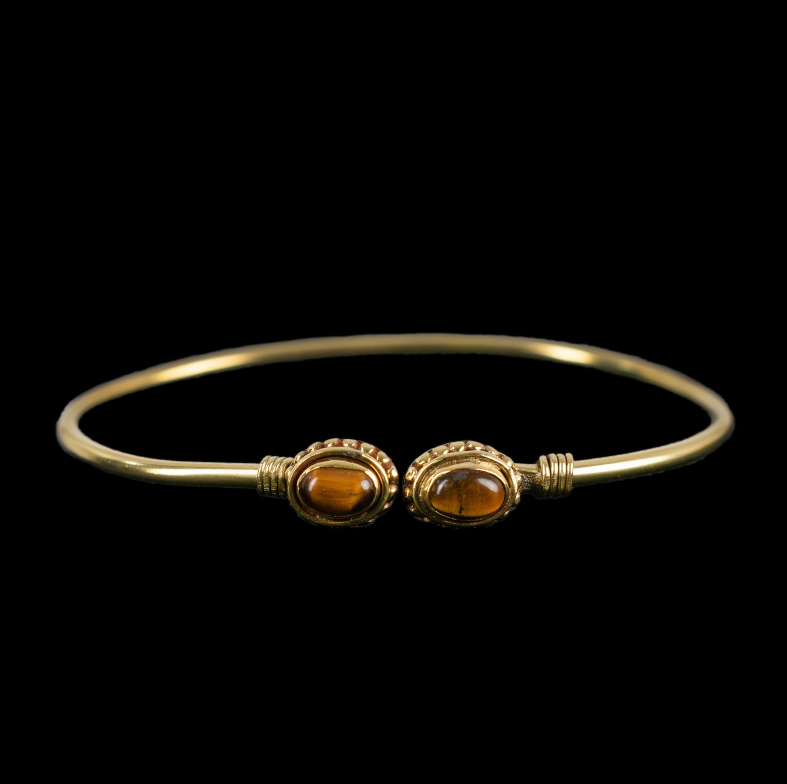 Brass bracelet Rania Tiger Eye India