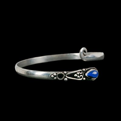 German silver bracelet Sharifa Lapis Lazuli India
